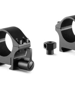 Hawke Pro Steel Ring Mounts~ 1, Low, with Lever (fitted) and Nut Mounts