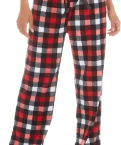 Slumber Party Checks Womens Lounge Pants - Red