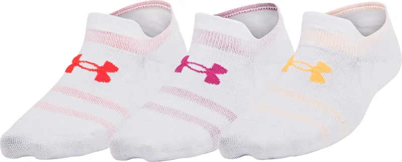 Under Armour Essentials (3 Pack) Ultra Low Tab Socks - White