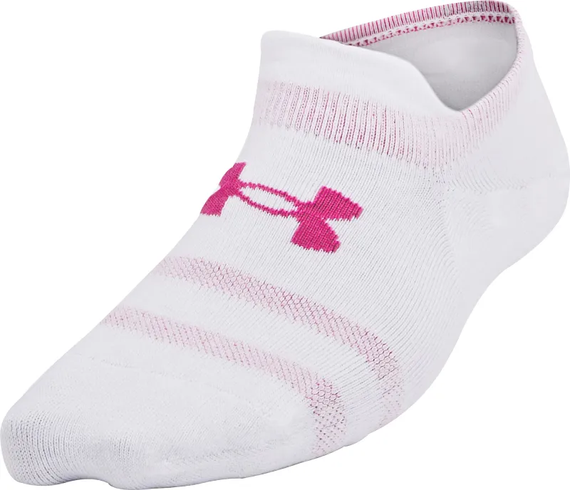 Under Armour Essentials (3 Pack) Ultra Low Tab Socks - White - Image 2