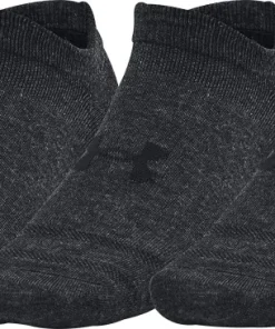 Under Armour Essentials (3 Pack) No Show Socks - Black