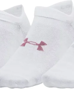 Under Armour Essentials (3 Pack) No Show Socks - White