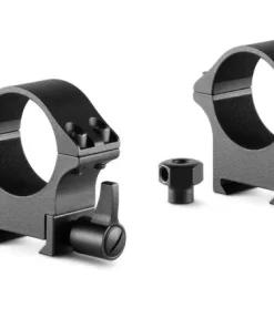 Hawke Pro Steel Ring Mounts~ 30mm, Med, with Lever (fitted) and Nut Mounts