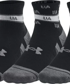 Under Armour Performance Tech (3 Pack) Quarter Socks - Black