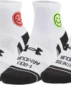 Under Armour Performance Tech (3 Pack) Quarter Socks - White