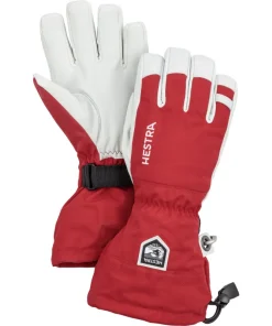 HESTRA MENS ARMY LEATHER SKI GLOVE - RED