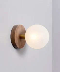Kamp Wood & Glass Wall Lamps