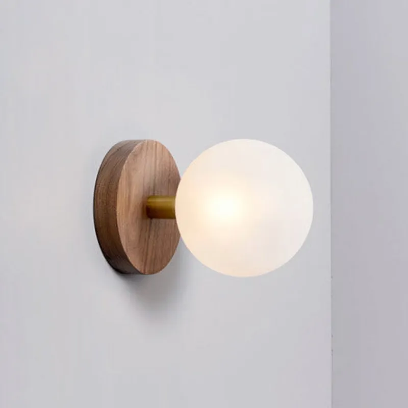 Kamp Wood & Glass Wall Lamps