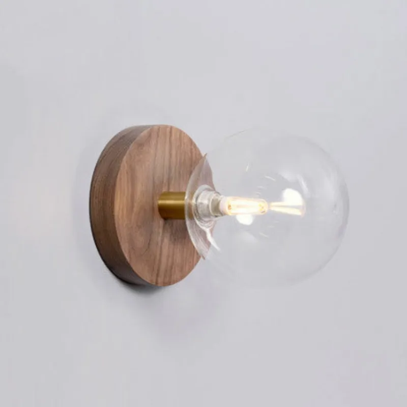 Kamp Wood & Glass Wall Lamps - Image 3