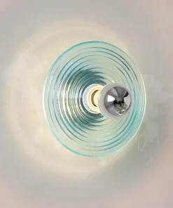 Rigged Colored Glass Disk Wall Lamp