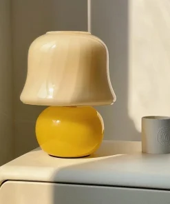 TinTin Mushroom Vintage Glass Table Lamp