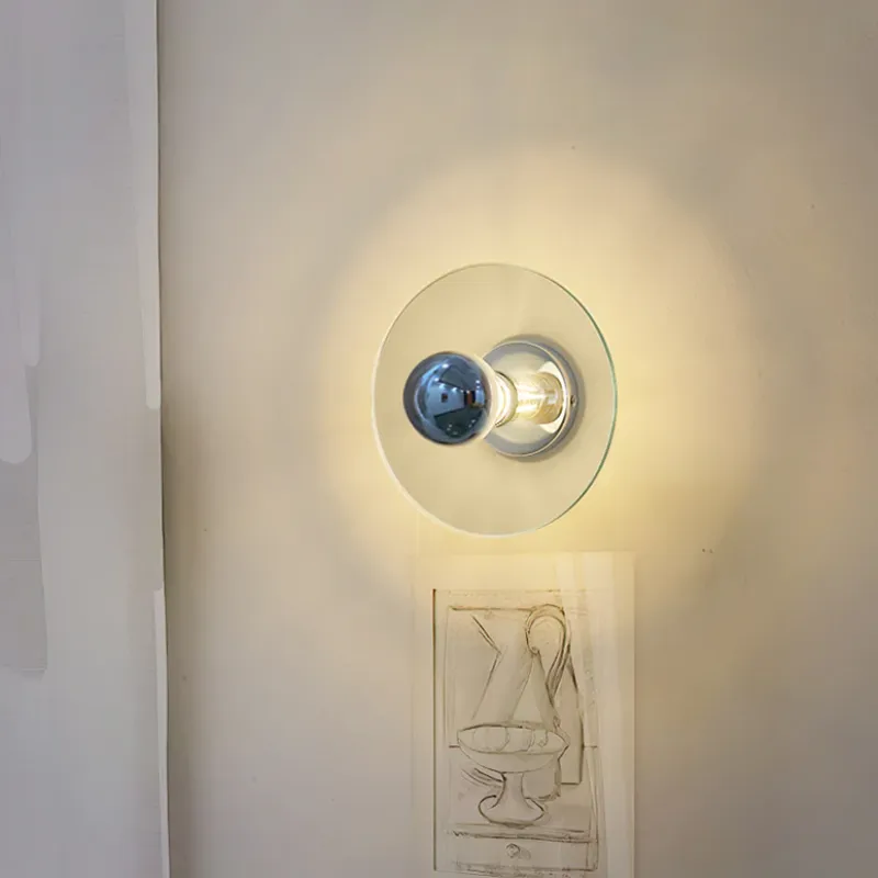 Blaze French Chrome Glass Wall LED Light - Image 2