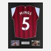 Framed Tyrone Mings Signed Aston Villa Shirt 2021-22 Home [Classic]