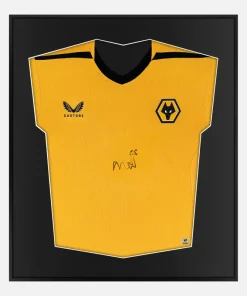 Framed Max Kilman Signed Shirt, Wolves Orange Home [Lite]