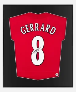 Framed Gerrard Signed Shirt,  Liverpool, Number 8 Home [Lite]