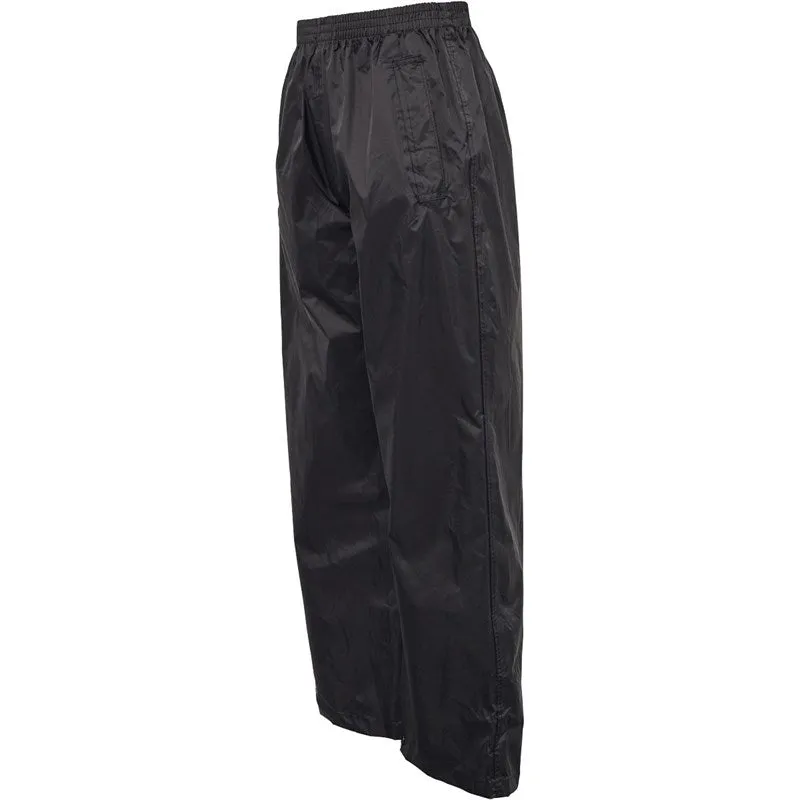TRESPASS JUNIOR QUICKPAC WATERPROOF PANT - BLACK - Image 2