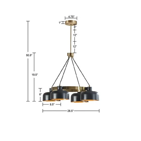 Abbott Metal Shade Chandelier - Image 3