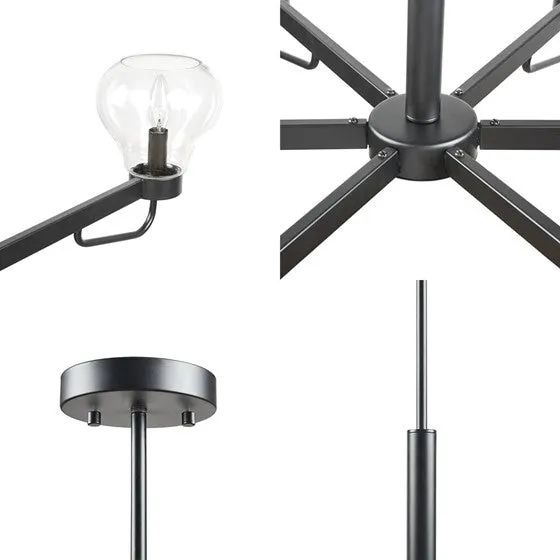 Devon Modern Chandelier with Bowl Shaped Shades - Image 3