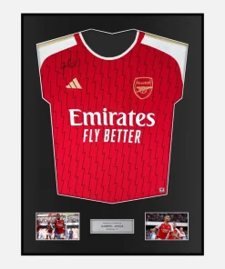 Framed Gabriel Jesus Signed Arsenal Shirt Home Front [Classic]
