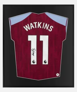 Framed Watkins Signed Aston Villa Shirt Home [Lite]