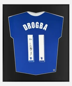 Framed Didier Drogba Signed Shirt, Chelsea Champions League Final [Lite]