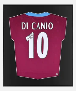 Framed Di Canio Signed Shirt, West Ham Retro Home [Lite]