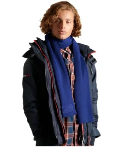 Superdry Vintage Logo Scarf Bright Blue Grit