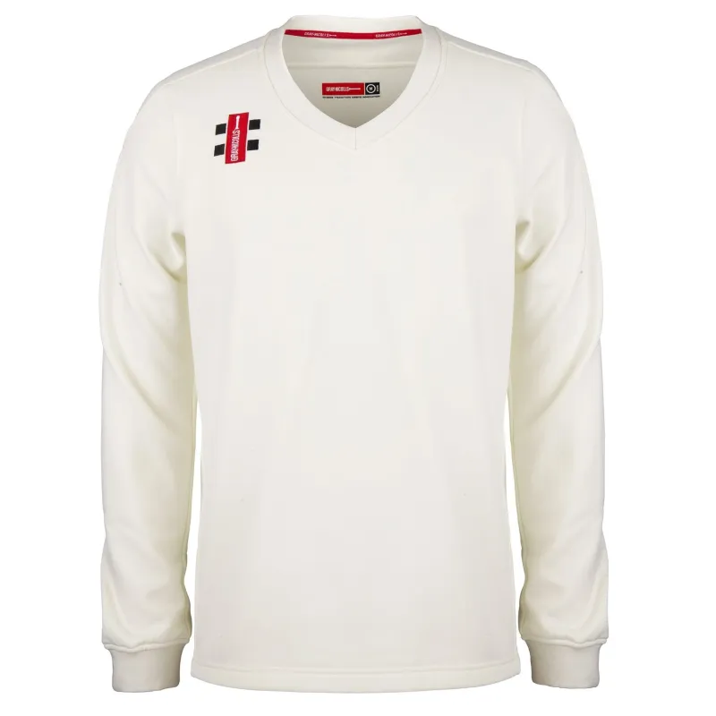 GRAY NICOLLS JUNIOR PRO PERFORMANCE CRICKET SWEATER - IVORY 503151