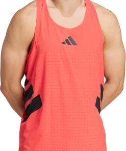 adidas Adizero Road To Records Mens Running Vest - Red