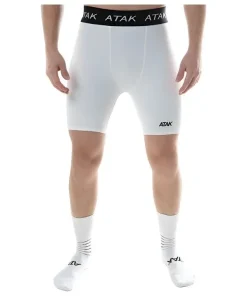 Atak Mens Compression Shorts White