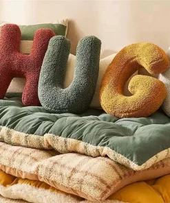 Alphabet Letter Fleece Pillows