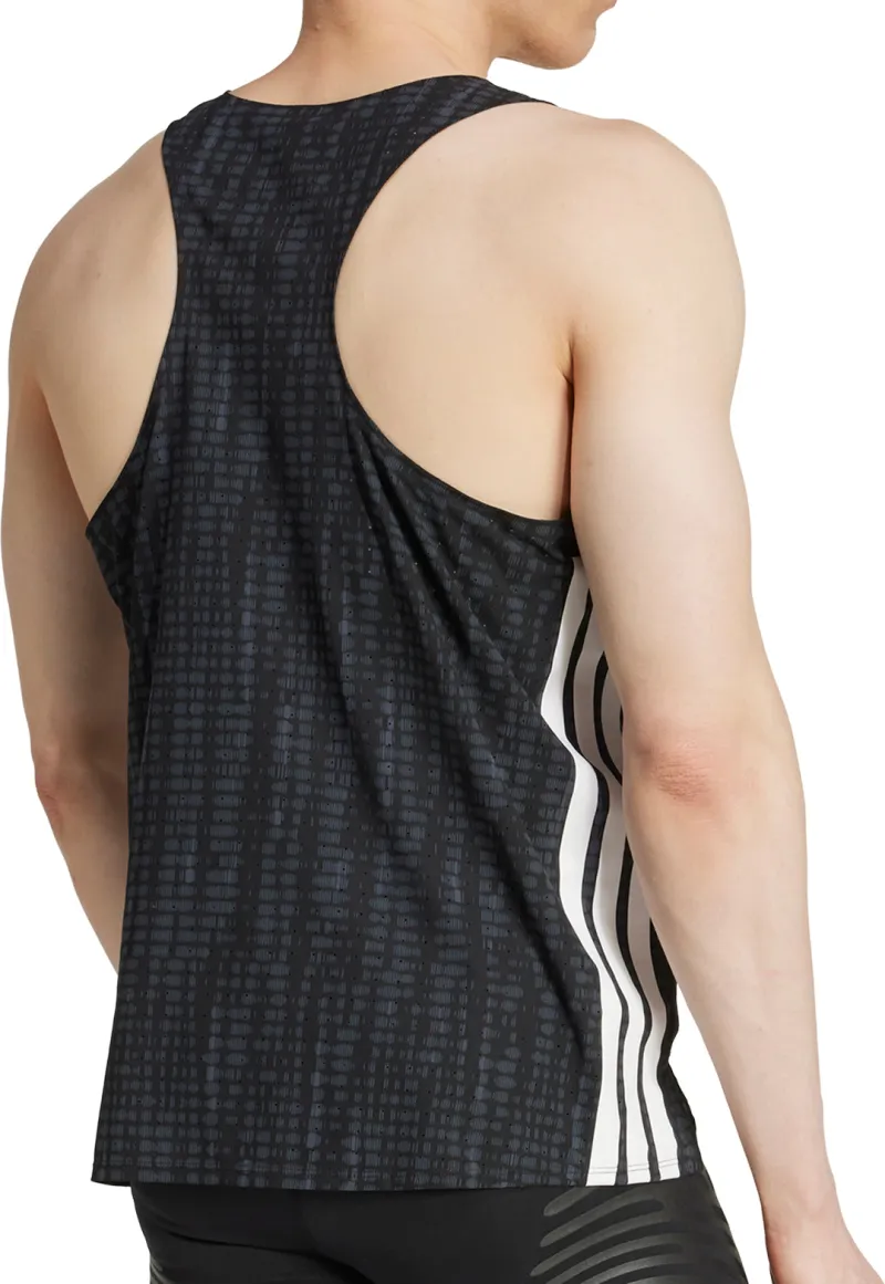 adidas Adizero Mens Running Vest - Black - Image 2