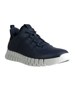 Ecco Mens Trainer Gruuv Leather Marine