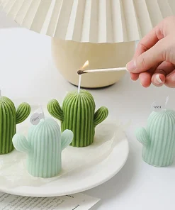Cactus and Berries Soy Wax Decorative Candle