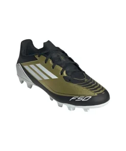 Adidas Adults Football Boots Firm Ground F50 Club Messi Gold/White/Black