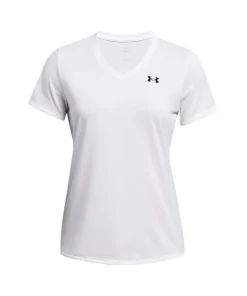 Under Armour Womens Short Sleeve V-Neck T-Shirt White
