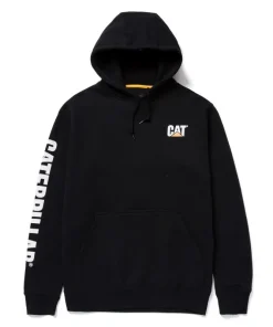 Caterpillar Trademark Banner Hooded Sweatshirt Black
