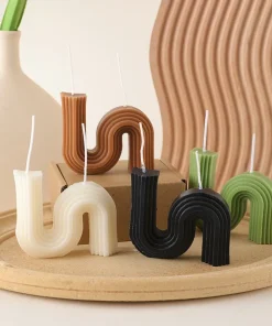 Optical Texture Decorative Candles