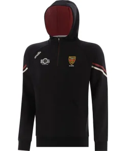O’Neills Kids Down GAA Weston Fleece 1/2 Zip Hoodie Black/Red/Beige