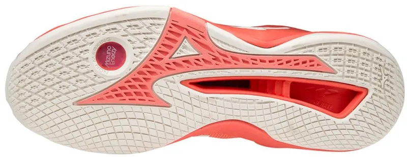 Mizuno Wave Stealth Neo Womens Netball Shoes - Orange - Image 2