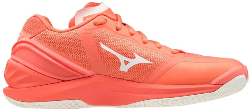 Mizuno Wave Stealth Neo Womens Netball Shoes - Orange - Image 3