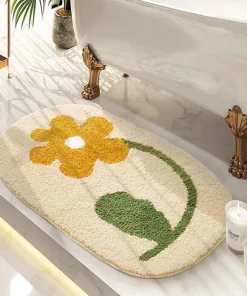 Marigold Flower Bath Mat