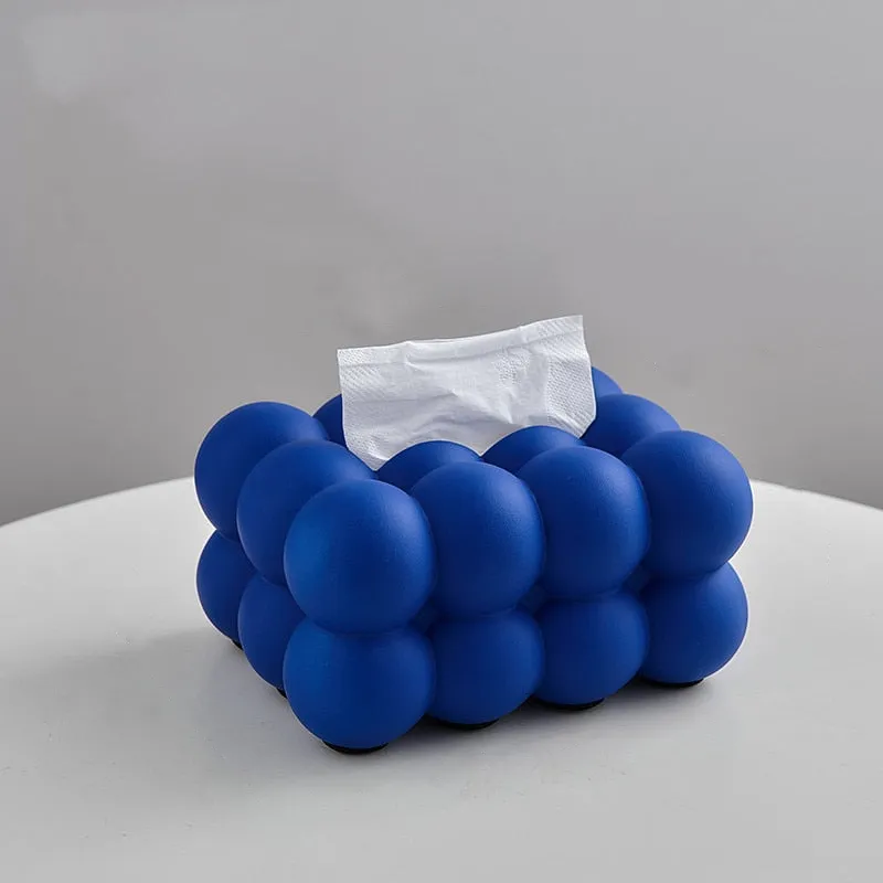 Ball Shape Ceramic Tissue Storage Box Organizer - Image 2