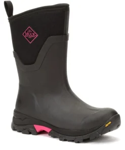 Muck Boots Arctic Ice Mid Wellingtons Black/Hot Pink