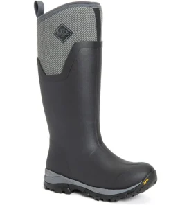 Muck Boots Arctic Ice Tall Wellingtons Black/Grey Geometric