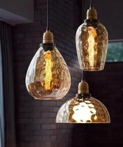 Coliseum Hammered Glass LED Pendant Light