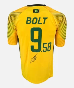 Usain Bolt Signed Jamaica Shirt Olympics [9.58]