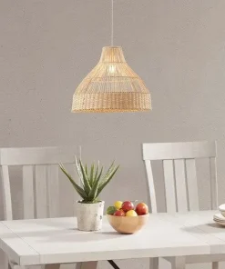 Wren Bell Shaped Bamboo Pendant Lamp