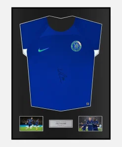 Framed Cole Palmer Signed Chelsea Shirt Home [Classic]