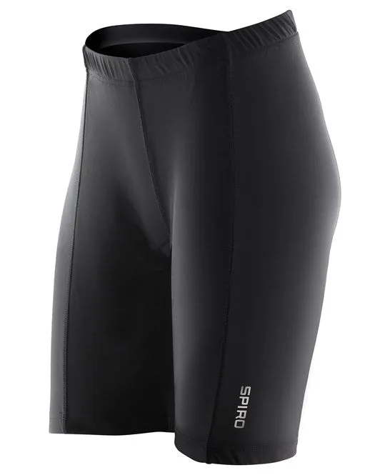 SPIRO WOMENS PADDED CYCLE SHORT - BLACK (S187F)